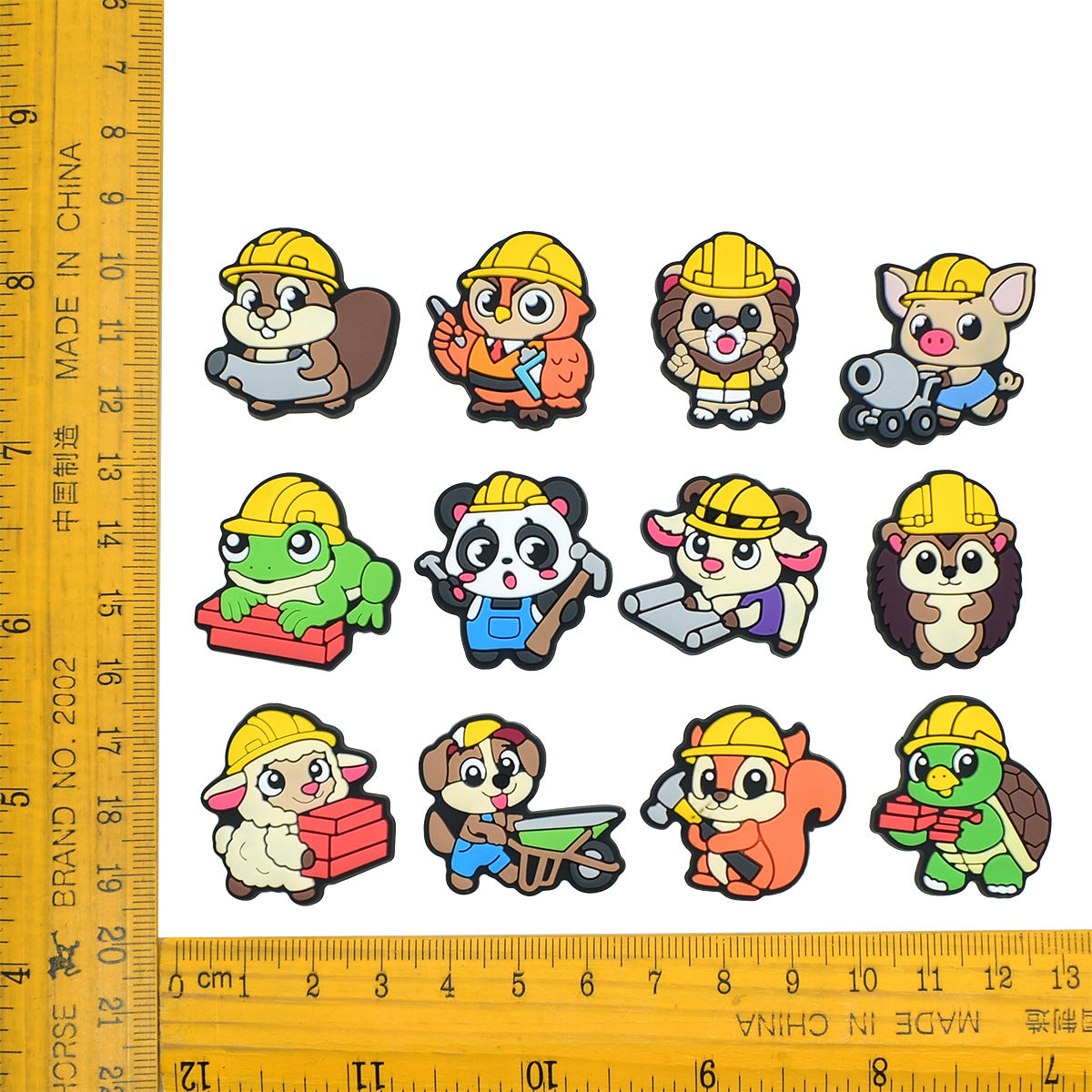 Wholesale Random 100pcs Cute cartoon animal series PVC Soft Rubber Shoe Buckle Decoration