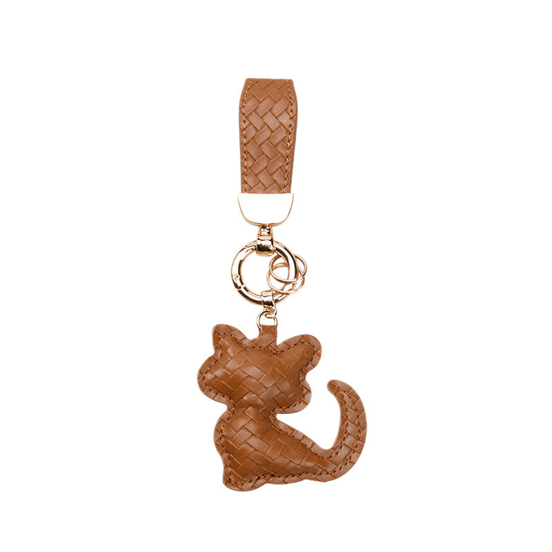 Wholesale Cute Black Cat PU Leather Keychain Chic Fashion Accessory Gift for Boutique Resale