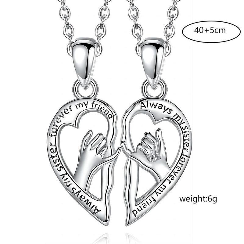 Wholesale  good friends  heart-shaped clavicle chain necklace