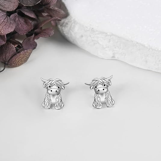Wholesale cartoon cow-shaped personality all-match earrings