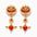 En gros, plaqué 18k Real Gold Cartoon Pumpkin Ghost Zircon Boucles d'oreilles