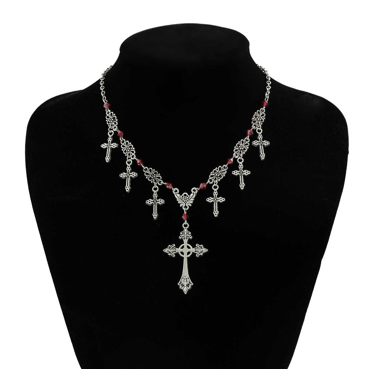 Wholesale Halloween Cross Pendant Dark Gothic Style Necklaces ACC-NE-XueRou013