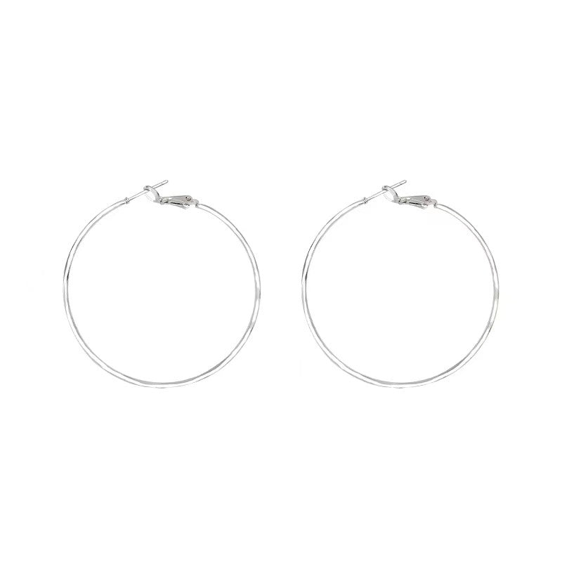 Wholesale S925 silver needle large hoop earrings