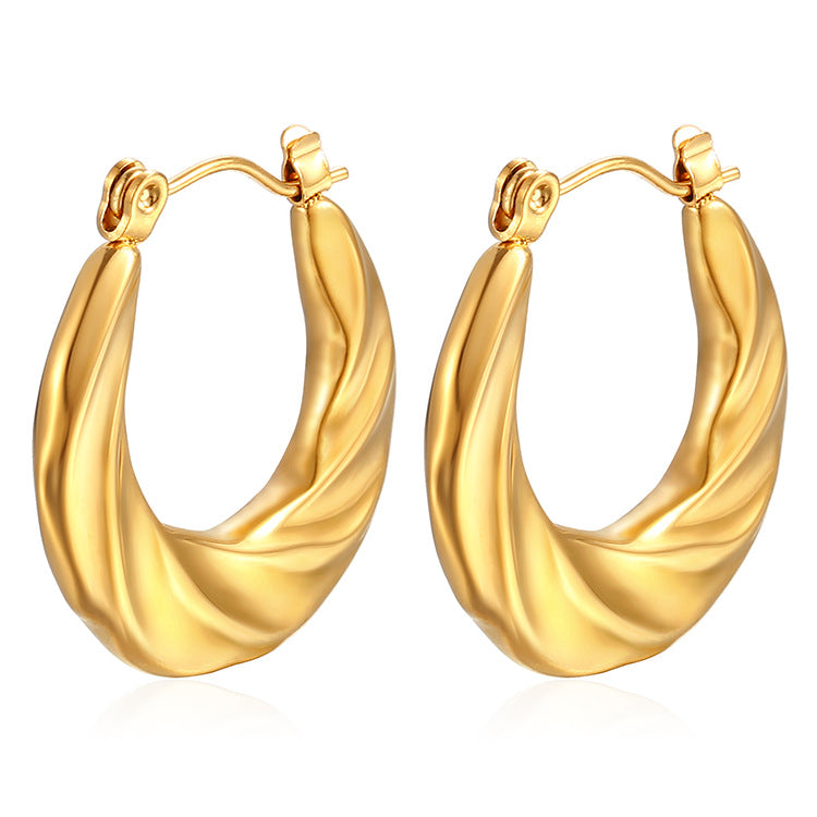 Wholesale Stainless Steel 18K Gold Plated Light Luxury Earrings ACC-ES-MuShan029