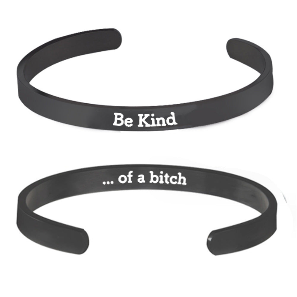 Wholesale Be Kind Friend Gift Stainless Steel Bracelet ACC-BT-Huhe005