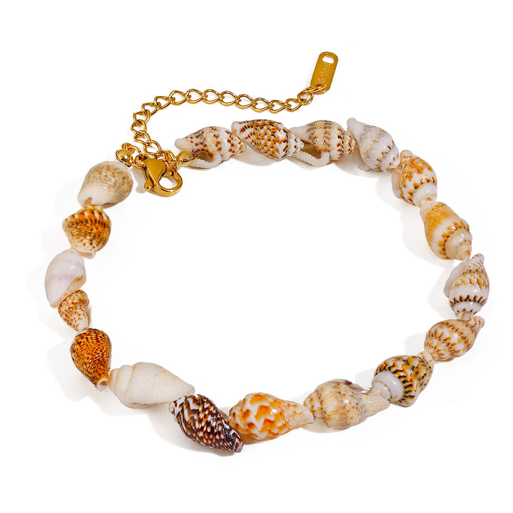 Wholesale  18K gold stainless steel natural shell Bracelet