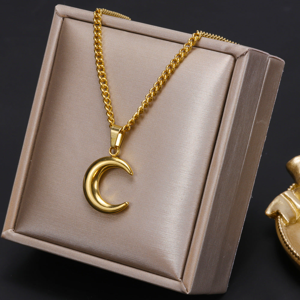 Wholesale Titanium Steel Love Heart Devil Eye Cross Necklace ACC-NE-FeiLing012