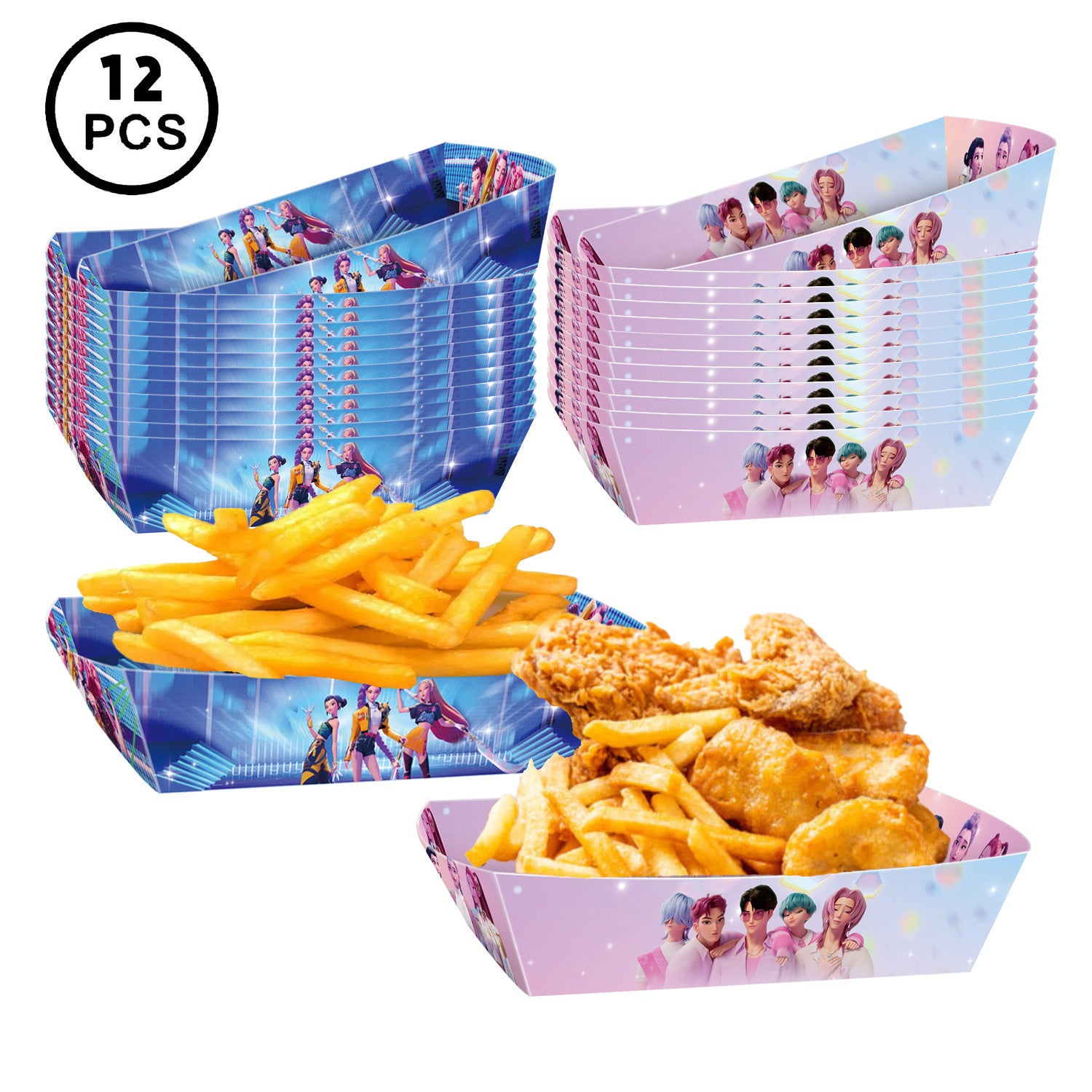 Wholesale KPOP  birthday party decoration tableware supplies atmosphere layout five-piece set kpop