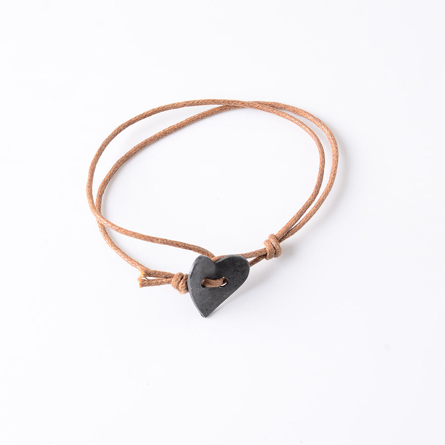 Wholesale Bohemian Heart Bracelet Antique Silver Zinc Alloy Fashion Accessory Gift For Women