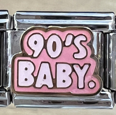 Wholesale  10pcs Italian Charm Bracelet 9mm DIY Splicing Pink Elements Stainless Steel Composable Bracelet