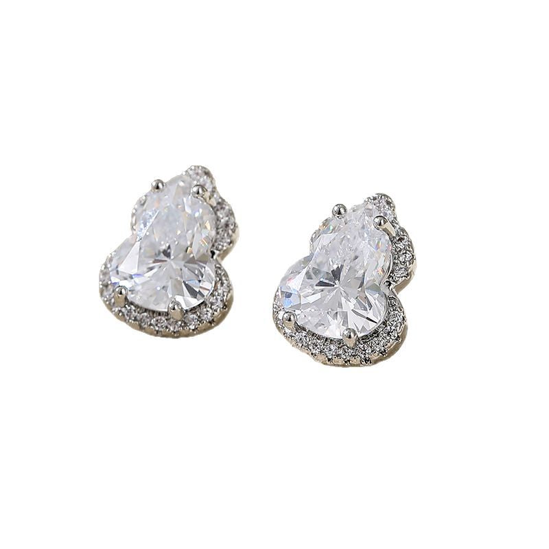 Wholesale Zircon gourd earrings light luxury high-end earrings