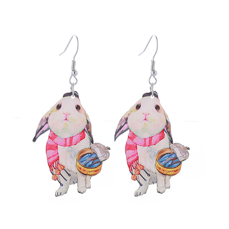 Wholesale Easter Bunny Acrylic Earrings
