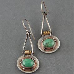 Wholesale Turquoise Double Color Earrings