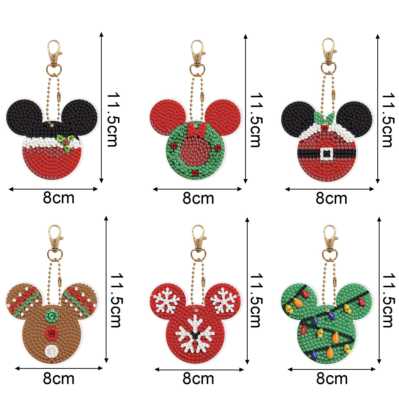 Wholesale Acrylic Cute Small Animal Dot Diamond Painting Custom Keychains ACC-KC-XingNa001