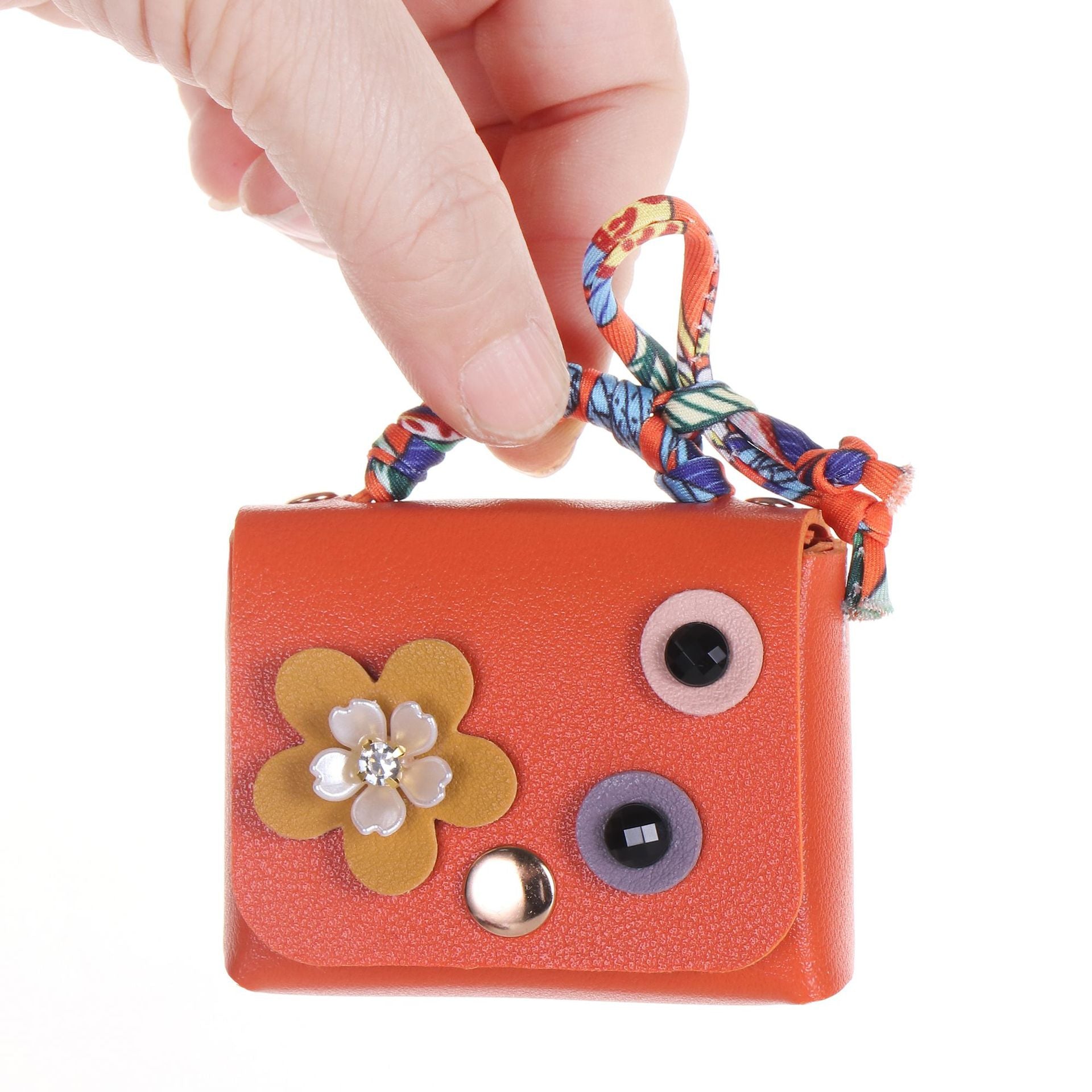 Wholesale Korean Chic Leather Bag Keychain Earphone Case Wedding Gift