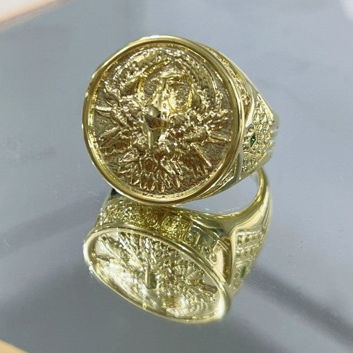 Wholesale Copper vintage ring eagle men' s ring