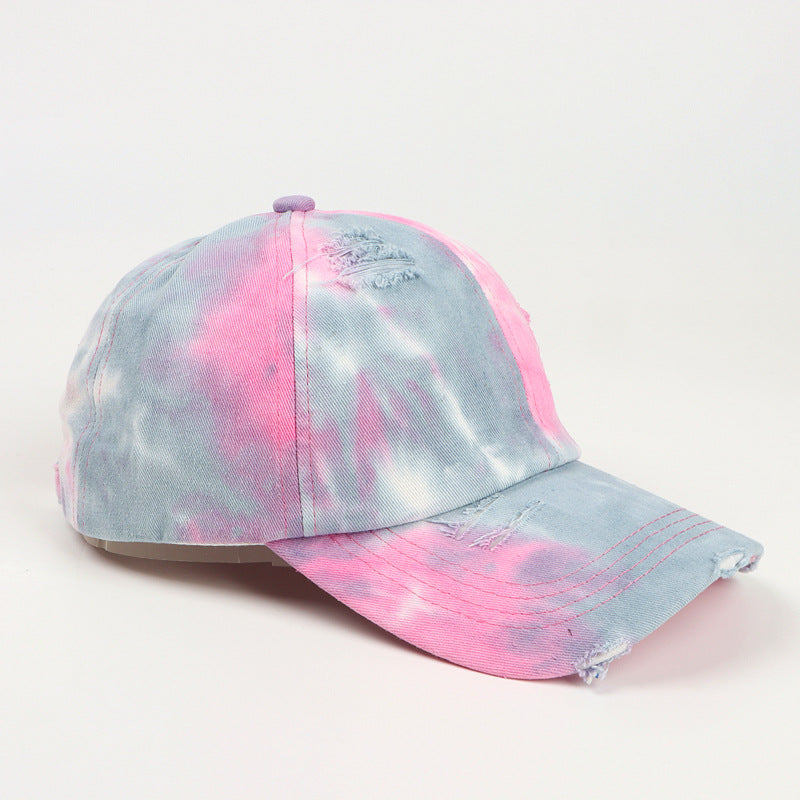 Wholesale tie-dyed color ink painting baseball cap