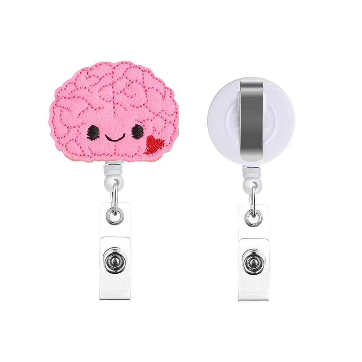 Wholesale Brain Retractable Dinosaur Sunflower Felt Embroidery Nurse Keychain ACC-KC-LingYu013