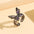 Wholesale Purple Diamond Black Butterfly Zircon Open Ring