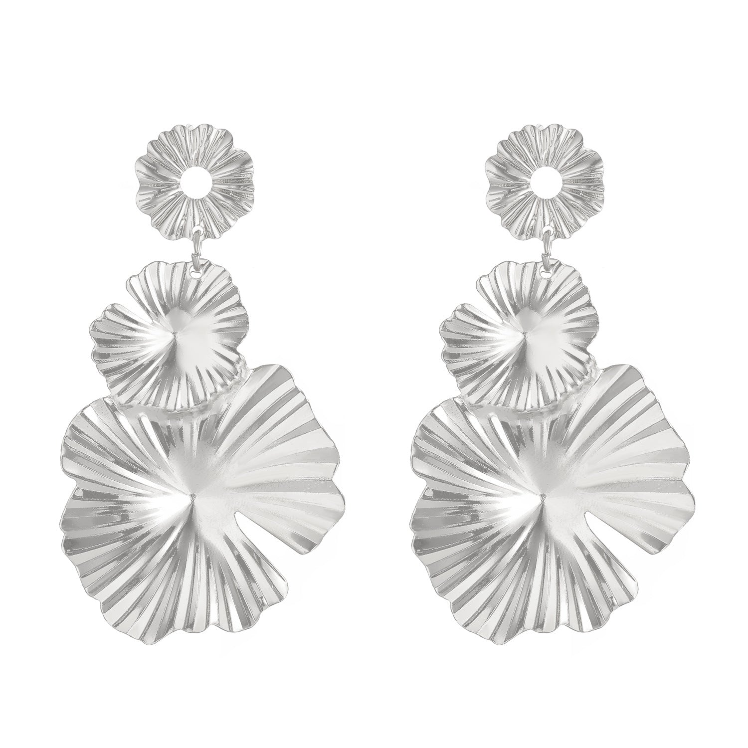 Wholesale Exaggerated Leaf Flower Earrings Fashion Jewelry Accessory for Everyday Wear or Gift
