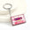 Wholesale Color Acrylic Tape Keychain Pendant Color Printing Retro Music English Keychain