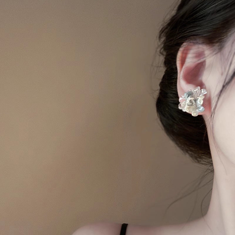 Wholesale Clear Blue Flower Earrings