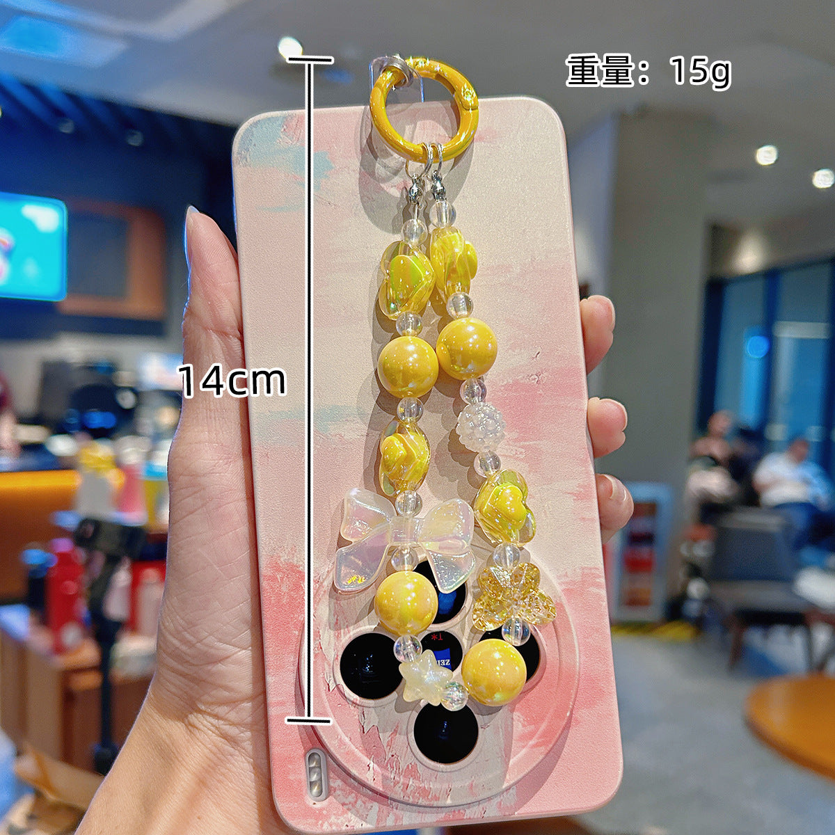 Wholesale  Luxury Beaded  Bow Phone Charm