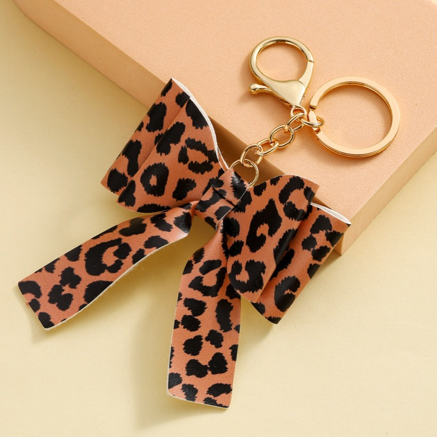 Wholesale Cartoon Colorful Bowknot PU Leather Keychains ACC-KC-RongRui005