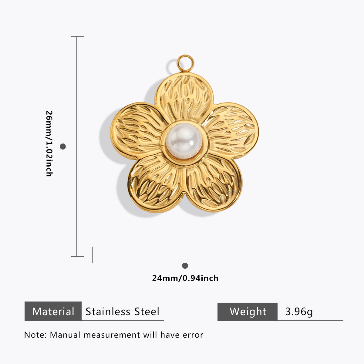 Wholesale 5pcs Stainless Steel  Pearl Pendant Oil Drop Pendant Bell Flower Pendant