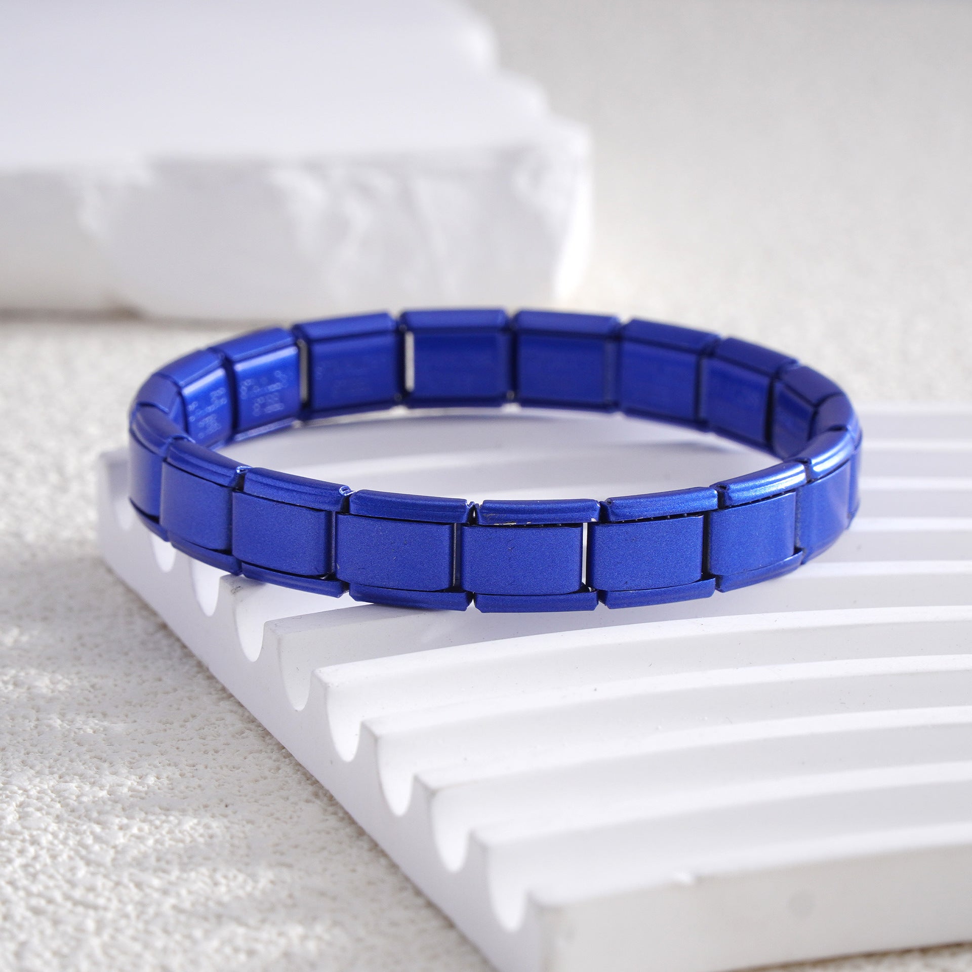 Wholesale Italian Charm Bracelet 9mm DIY Splicing Solid Color Stainless Steel Composable Bracelet