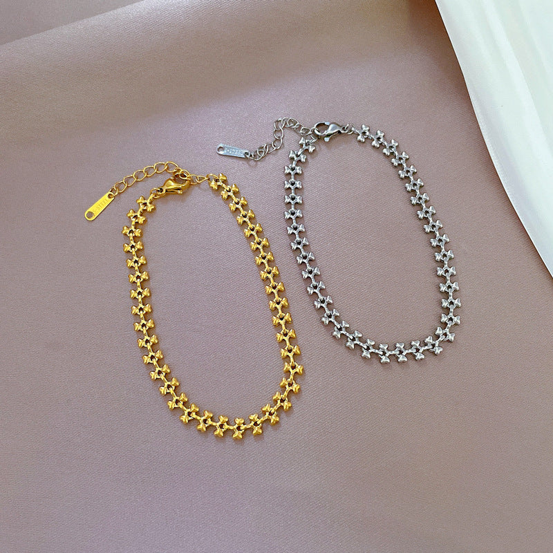 Wholesale Vintage Titanium Steel Love Dog Bone Bracelet ACC-BT-LiGe002