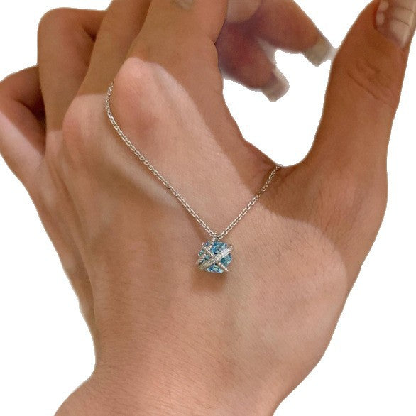 Wholesale  sugar cube diamond necklace