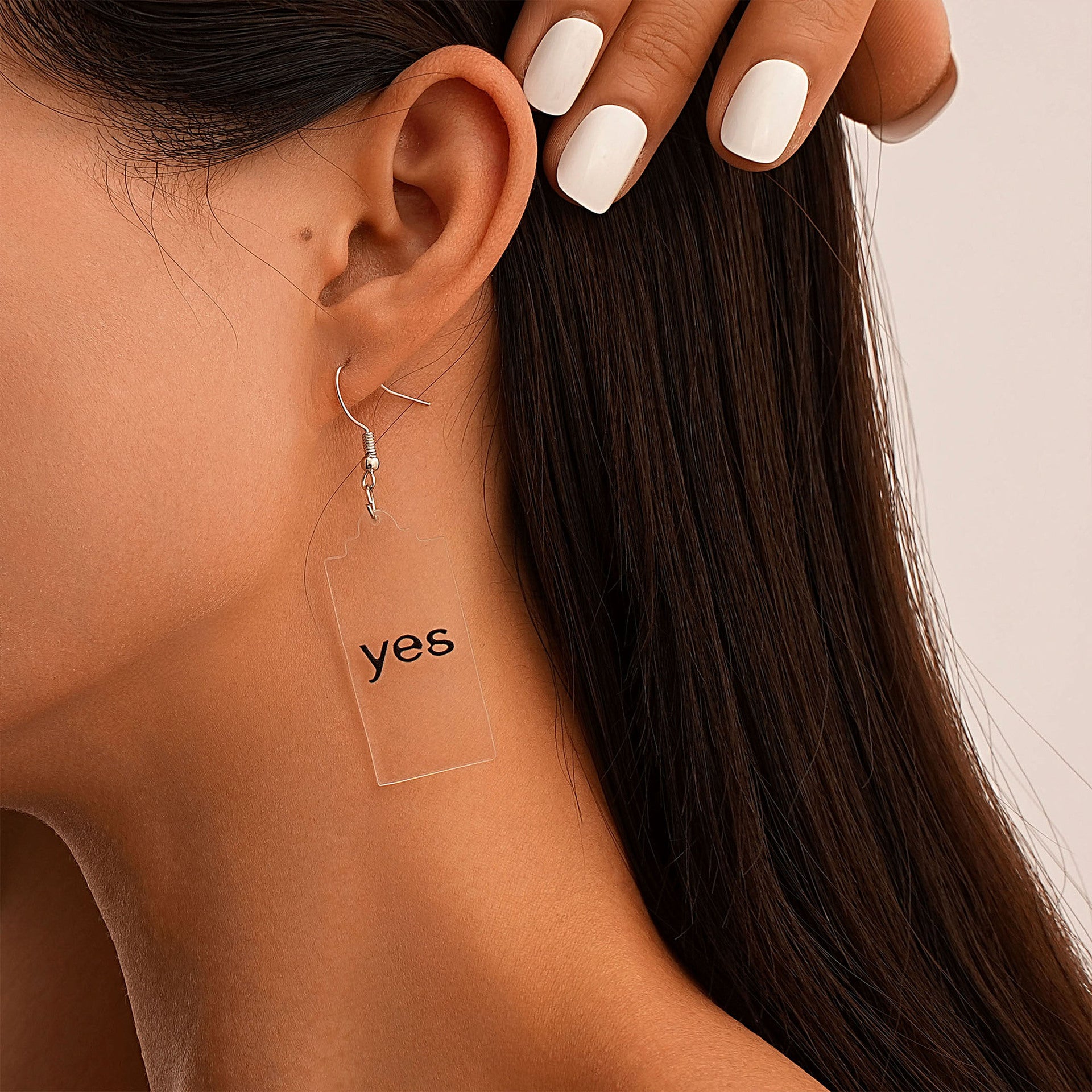 Wholesale  colorful exaggerated cartoon  letters acrylic long earrings