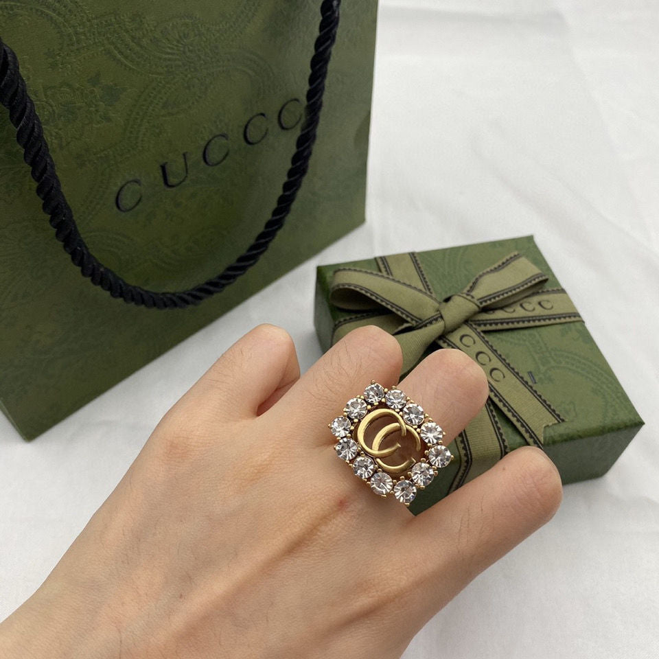 Wholesale Rhinestone Ring Alloy Contion Jewelry Accessory Everyday Wear Boutique Resale ACCVIP