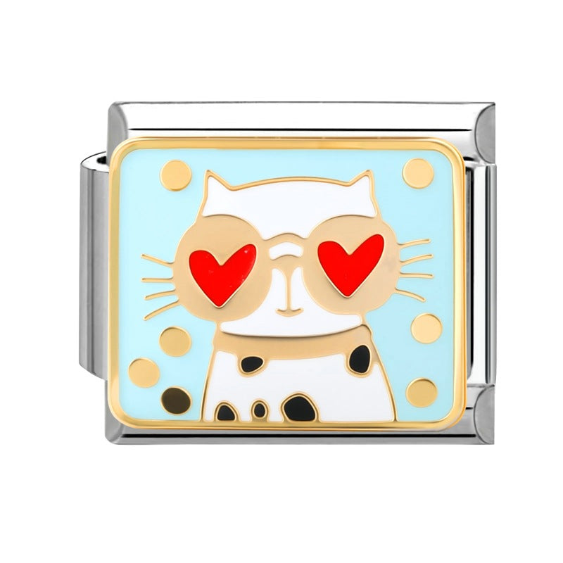 Wholesale Italian Charm Bracelet 9mm DIY Splicing Cute Creative Stainless Steel Composable Bracelet