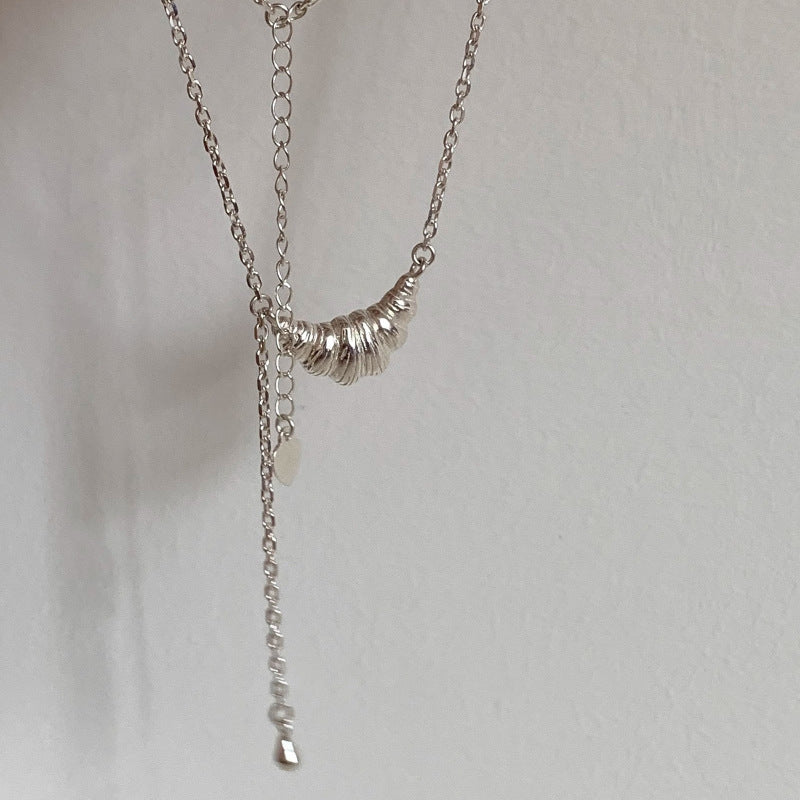 Wholesale  Hornbag Necklace  Light Luxury  All-match  Tassel Design Collarbone Chain