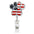 Wholesale Acrylic Glitter Independence Day Badge Reels Keychains