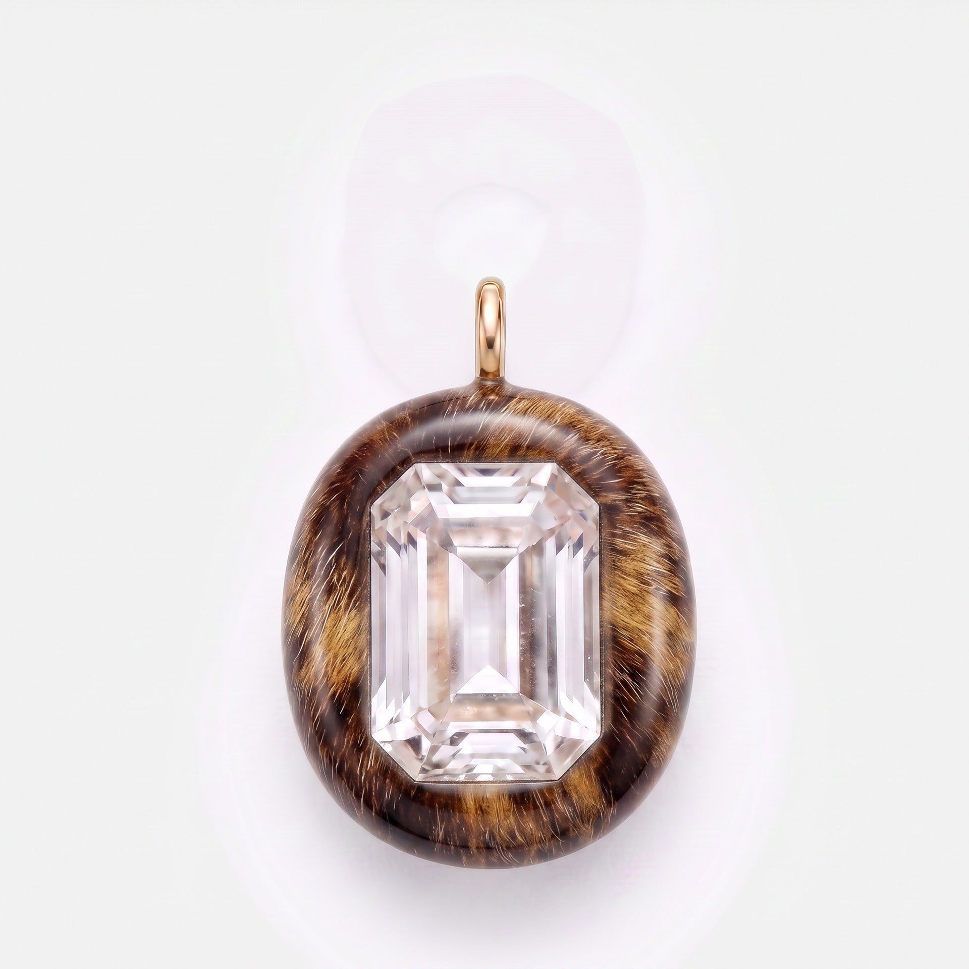 Wholesale Stainless Steel Zebra Pattern Pendant With Open Chain 18K Gold Tone Finish DIY Jewelry Accessory For Fashion Gift