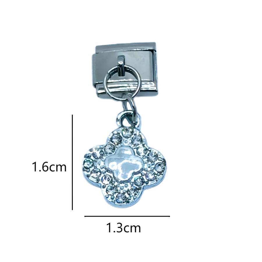 Wholesale 10pcs Italian Charm Bracelet 9mm DIY Splicing Heart Star Series Stainless Steel Composable Bracelet