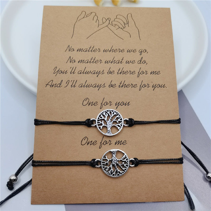 Wholesale  Alloy Sunflower  Woven Card Bracelet