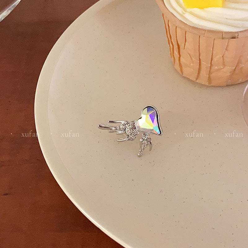 Wholesale Colorful Love Wings Ear Clips Without Ear Holes Earrings