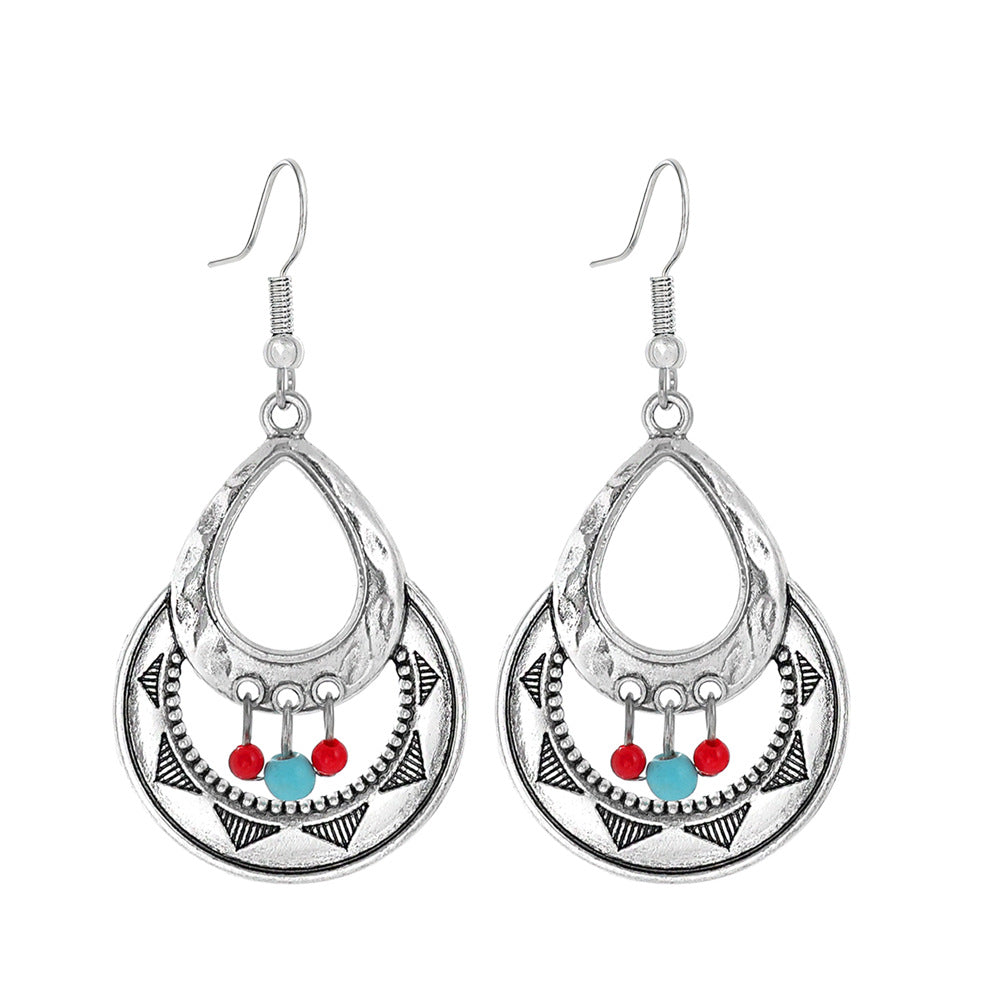 Wholesale Ethnic Style Geometric Acrylic Turquoise Earrings for Women Fashion Jewelry