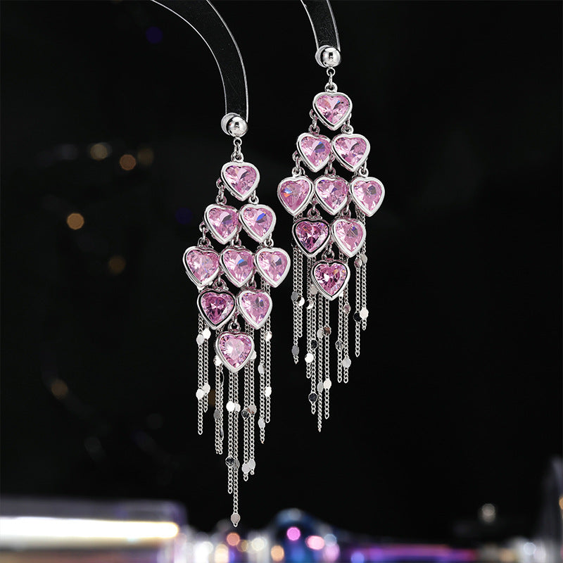 Wholesale  Luxury Fashion Earrings Super Flash Zircon Sweet Earrings