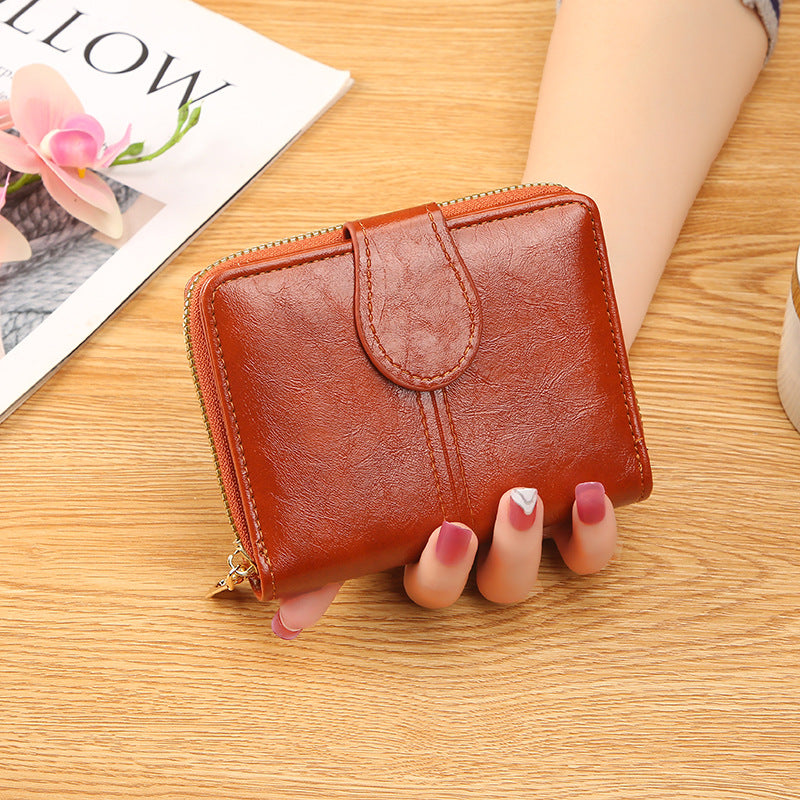 Wholesale  Short Card Bag Soft Leather Wallet