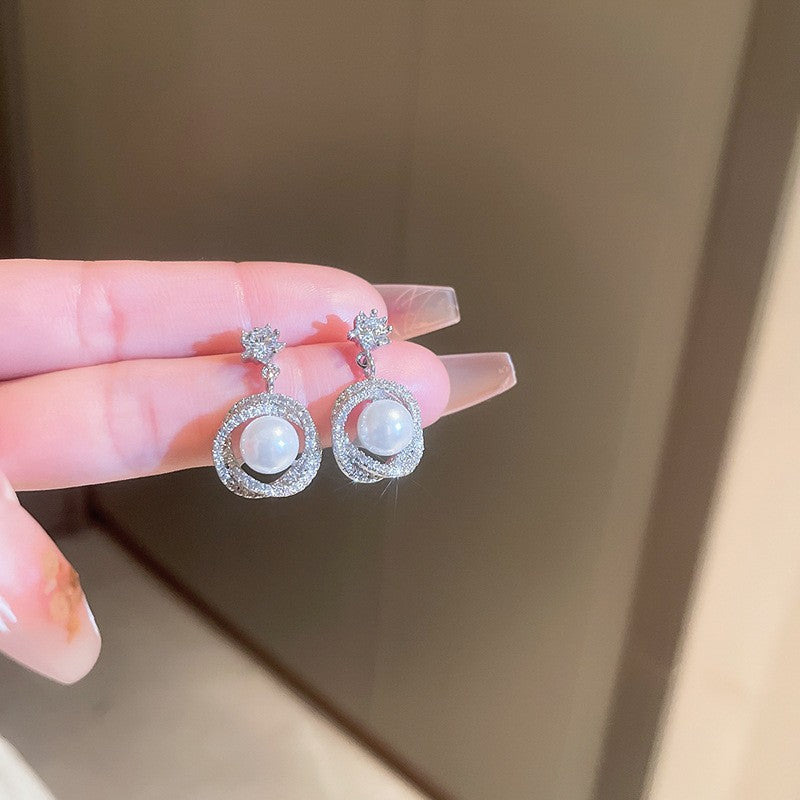 Wholesale Zircon Pearl Earrings Vintage Earrings ACC-ES-Huiih001