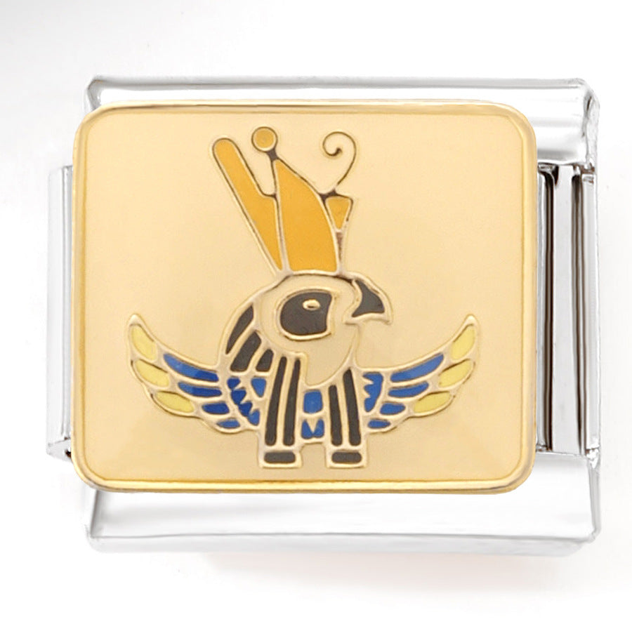 Wholesale Italian Charm Bracelet 9mm DIY Splicing Egyptian Desert Series Stainless Steel Composable Bracelet