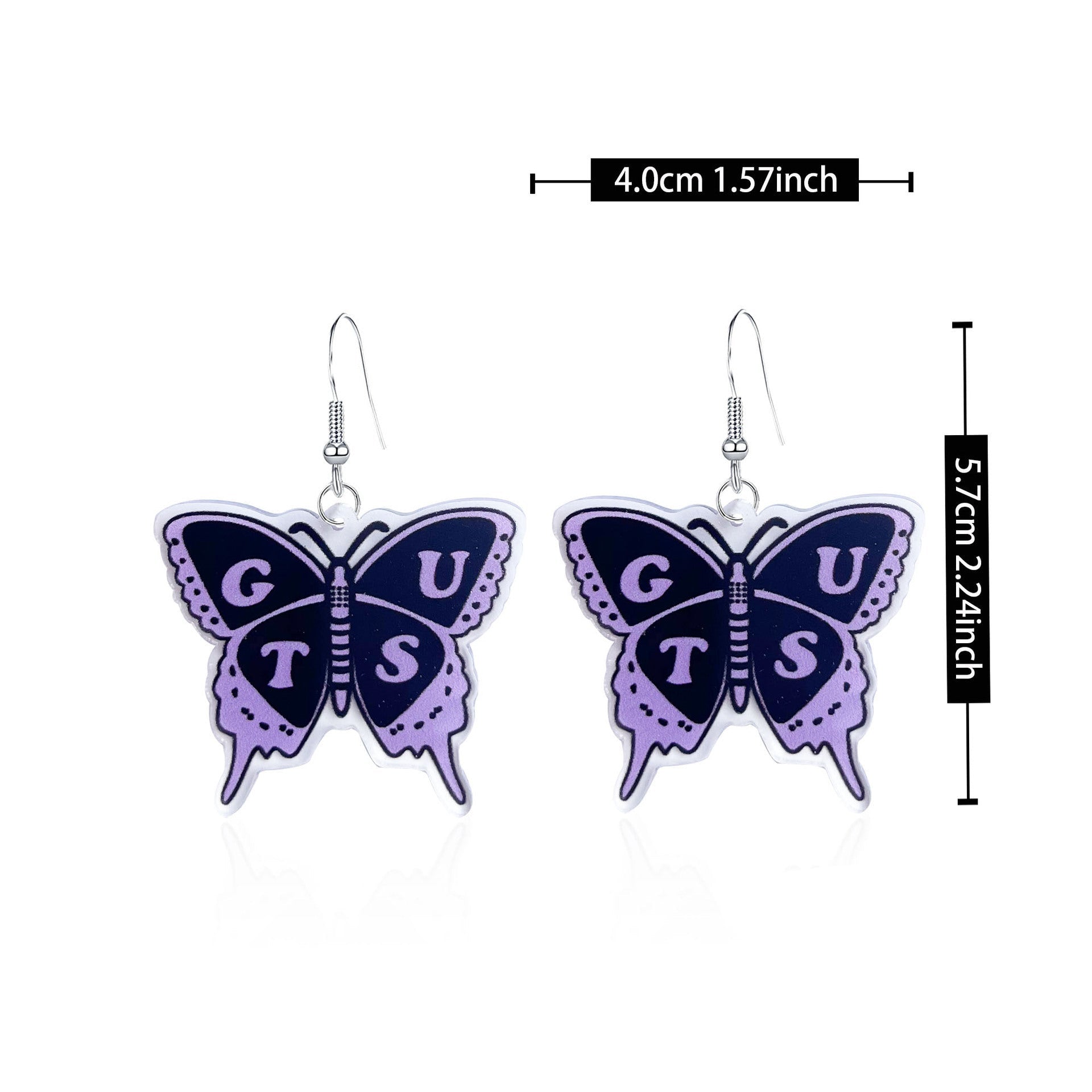 Wholesale Acrylic Butterfly Shape Valentine's Day Earrings