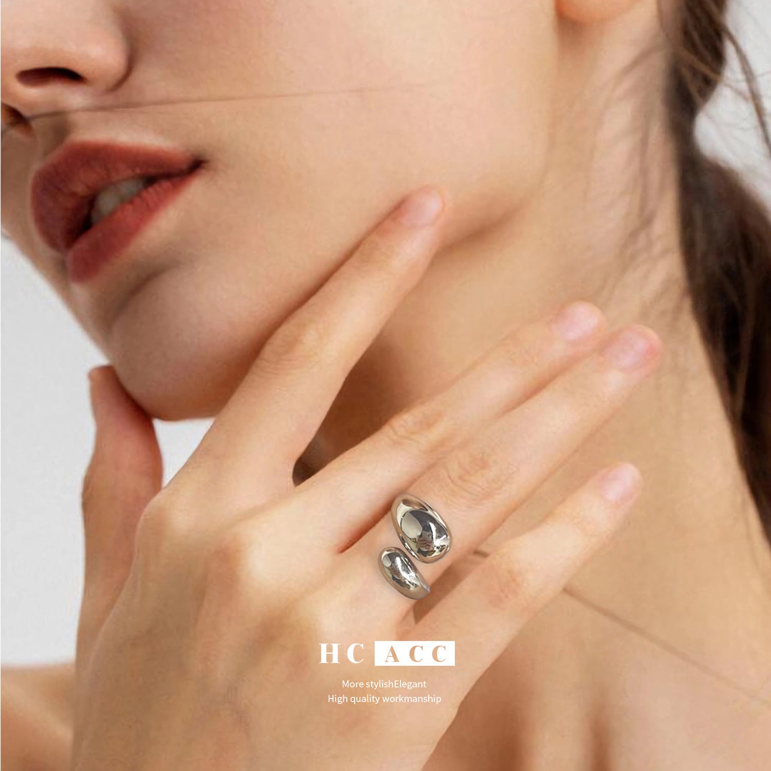 Anello da dito con apertura in vero oro placcato in rame all'ingrosso