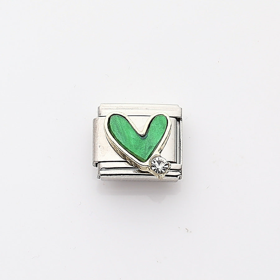 Wholesale 10pcs Italian Charm Bracelet 9mm DIY Splicing Colorful Stars and Moon Series Stainless Steel Composable Bracelet