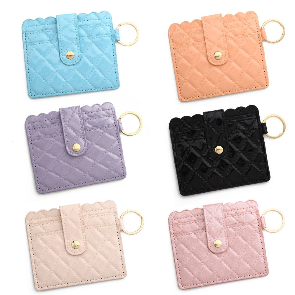 Wholesale Pu LeatherMultiple Card Slots Wristlet Keychain